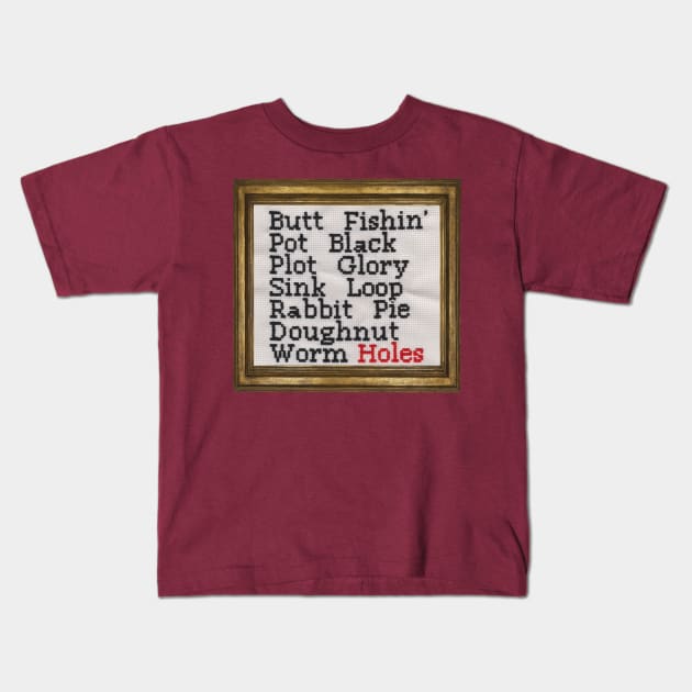 Cross Stitch Art Kids T-Shirt by StevenBaucom